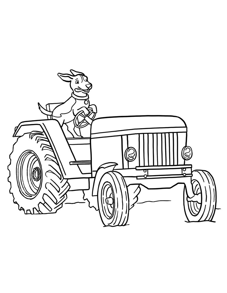 Coloring Page Tractor