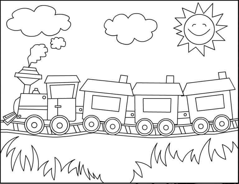 Coloring Page Train