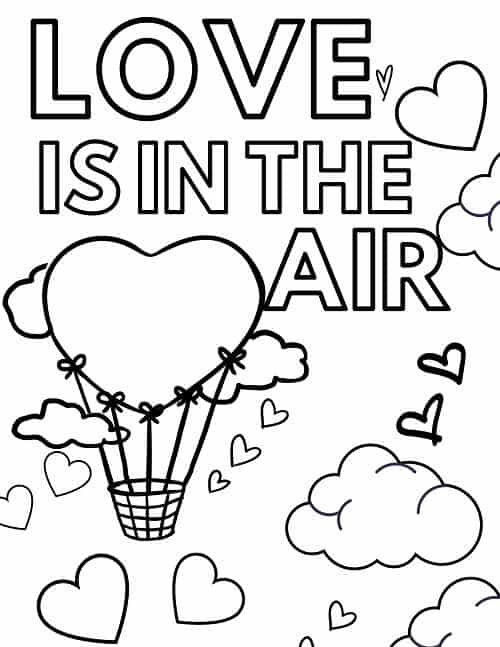 Coloring Page Valentines Day Pdf