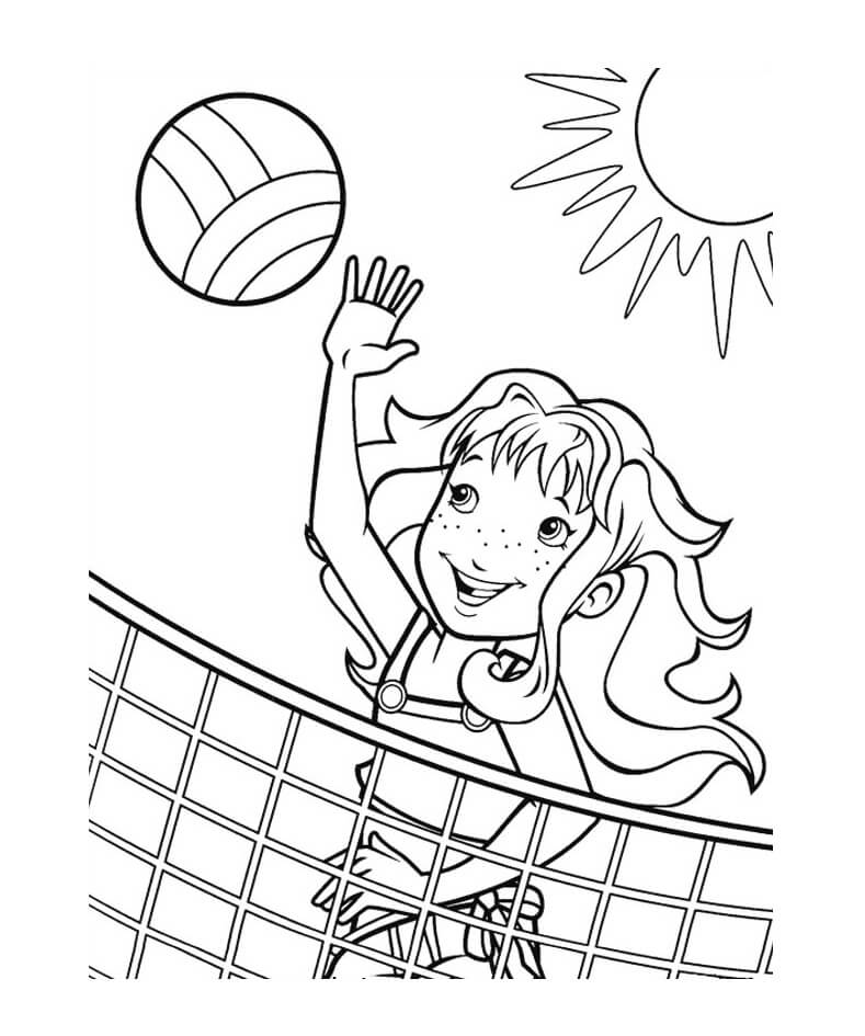 Coloring Page Volleyball