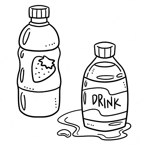 Coloring Page Water Bottle