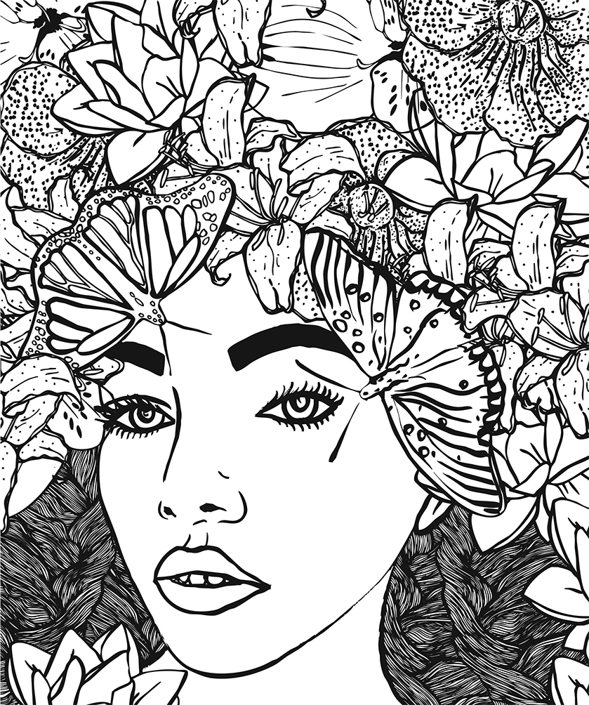 Coloring Page Woman