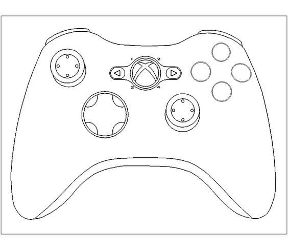 Coloring Page Xbox Controller