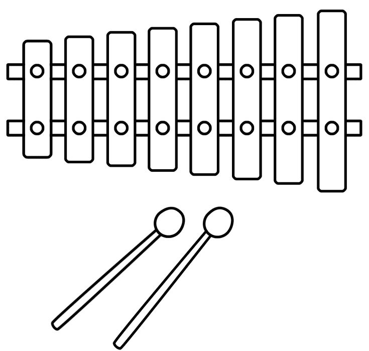Coloring Page Xylophone