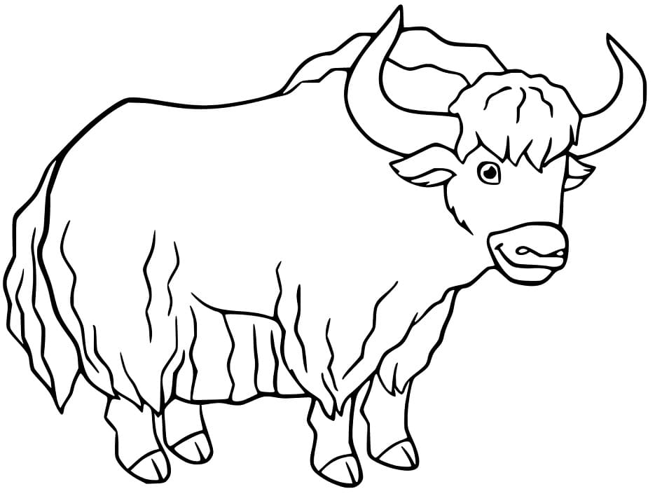 Coloring Page Yak