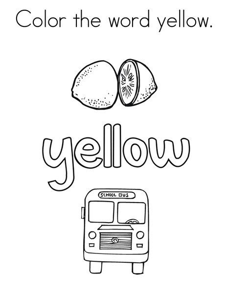 Coloring Page Yellow