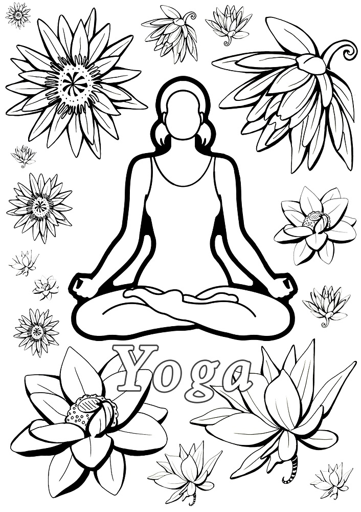 Coloring Page Yoga