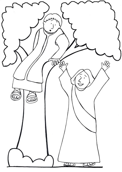 Coloring Page Zacchaeus