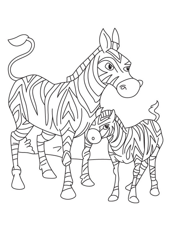 coloring page zebra