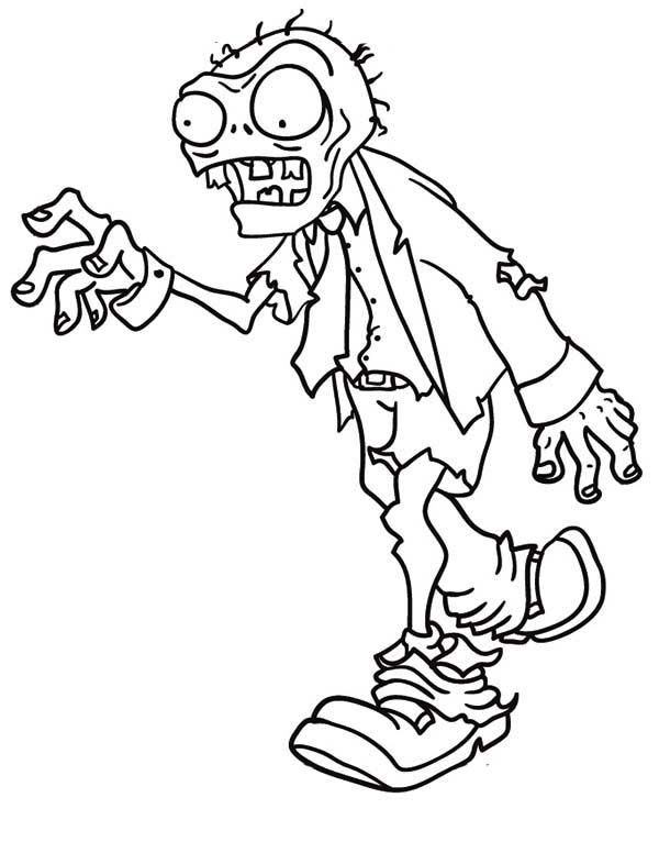 Coloring Page Zombie
