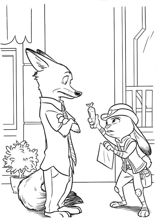 Coloring Page Zootopia