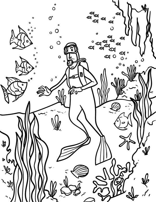 coloring pages air under water