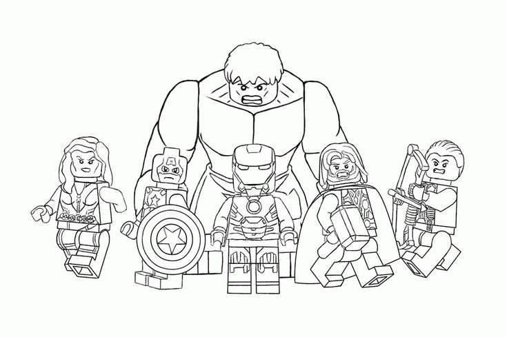 Coloring Pages All Super Heroes Lego
