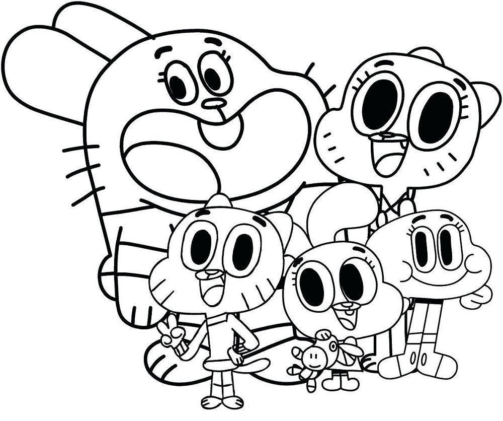 coloring pages amazing world gumball the water