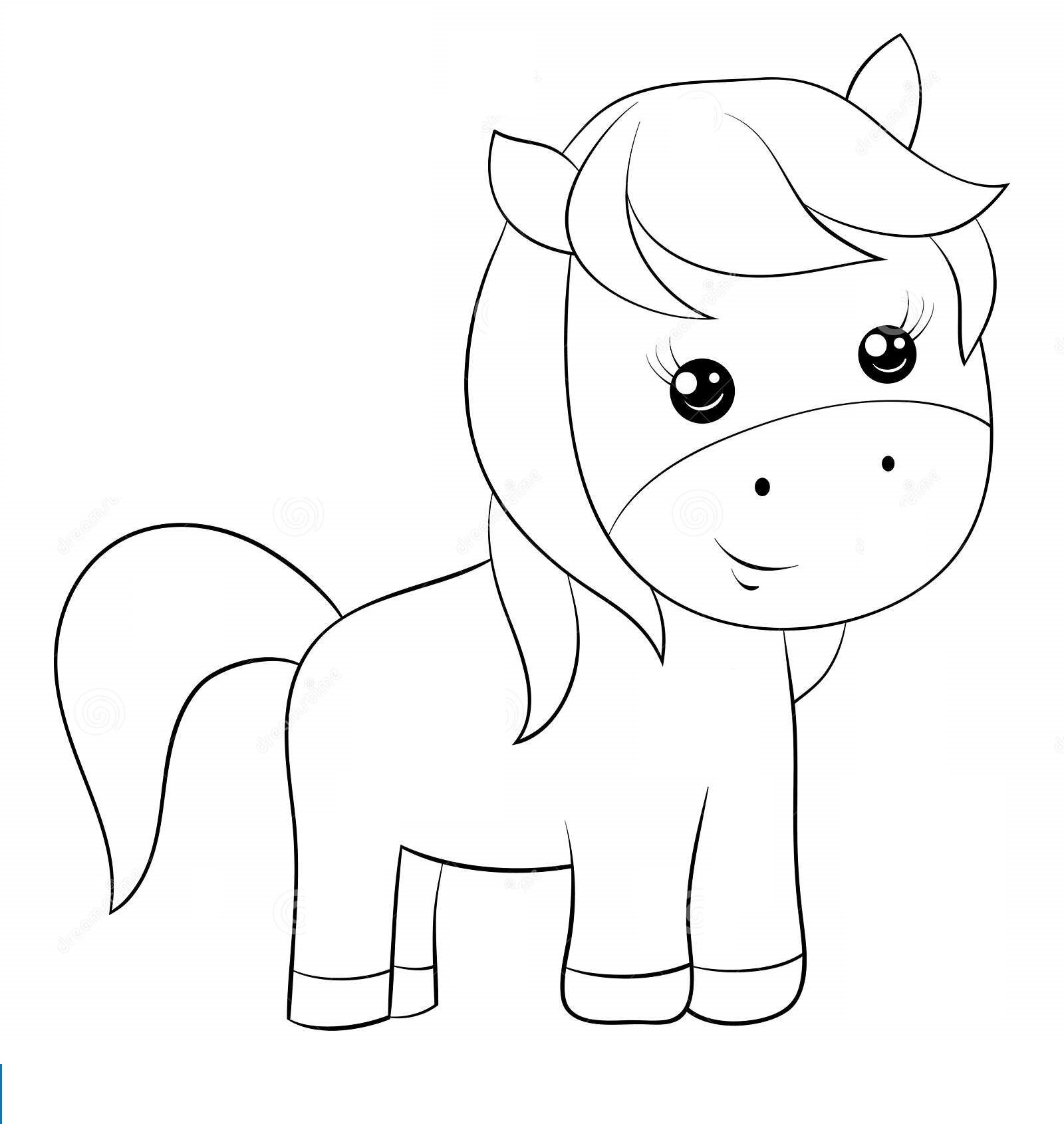 Coloring Pages Cartoon Pretty Horse