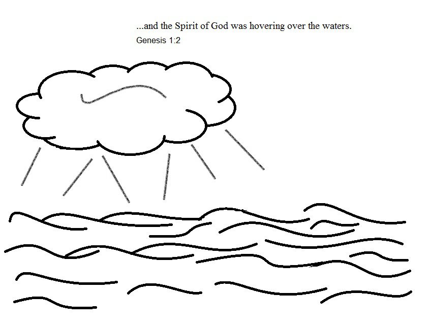 coloring pages creation water sky