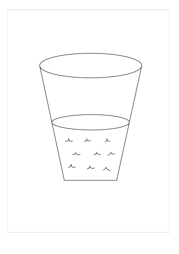 coloring pages cup of water