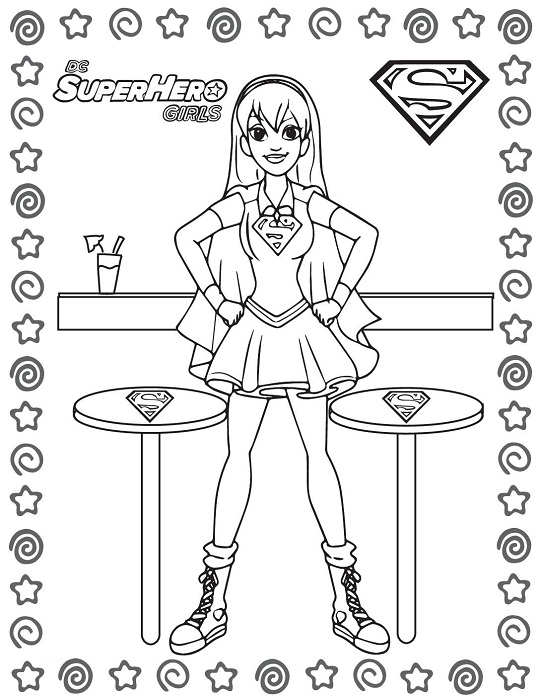 Coloring Pages DC Super Hero Girl