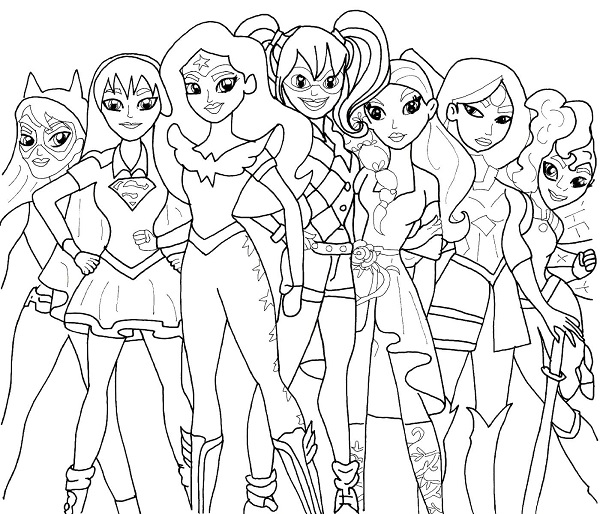 Coloring Pages DC Super Heroes Girls