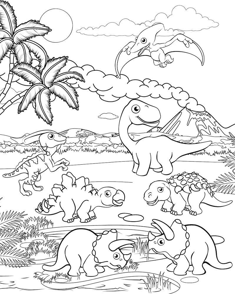 coloring pages dinosaur