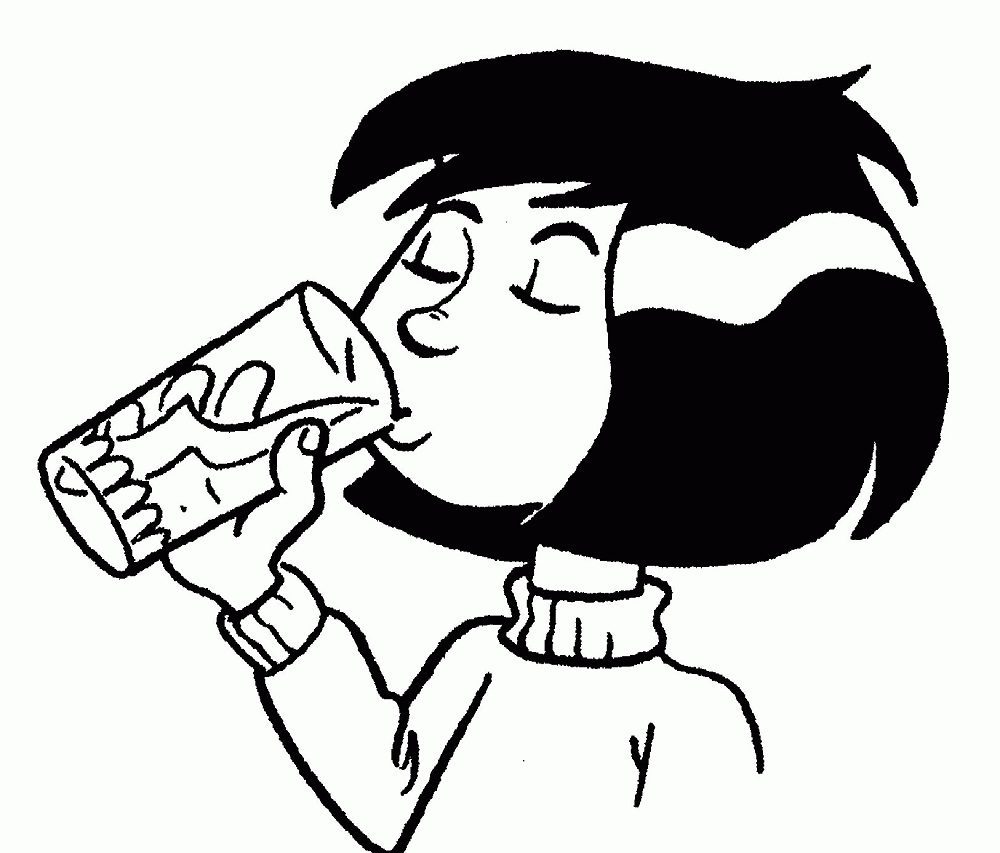 coloring pages drinking water
