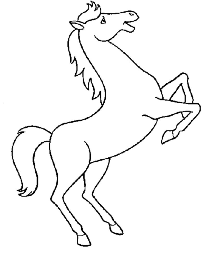 coloring pages easy horse