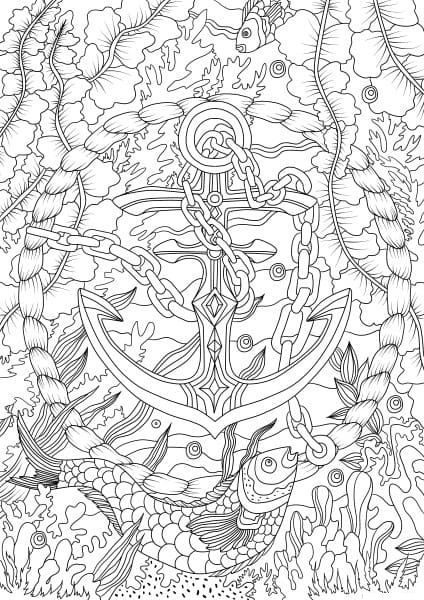 coloring pages exstra hard under water