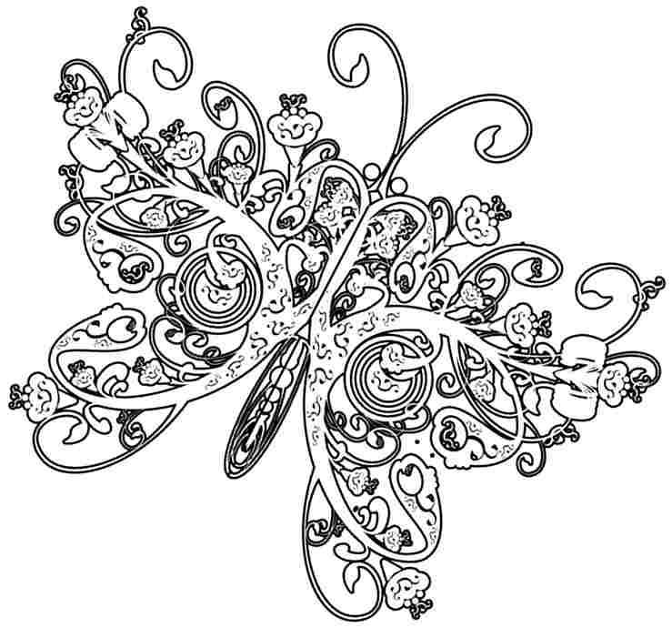 coloring pages for adults butterfly