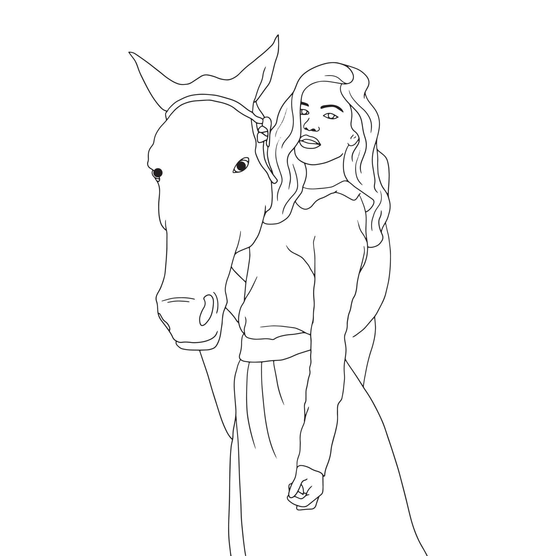 coloring pages for girls animals horse