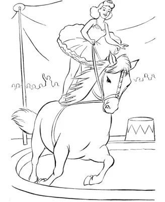 coloring pages for girls ballerina on horse