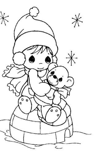 coloring pages for girls winter
