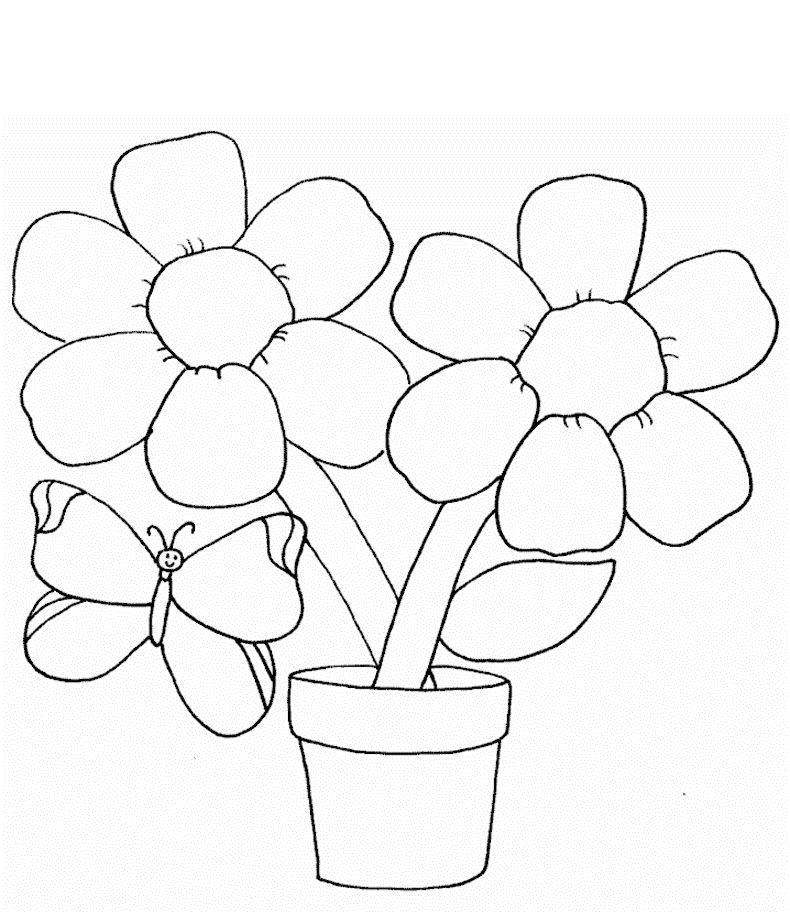 coloring pages for kids flower