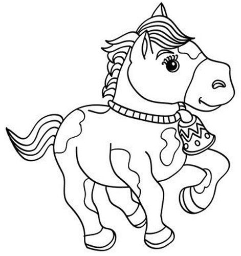 coloring pages for kids horse