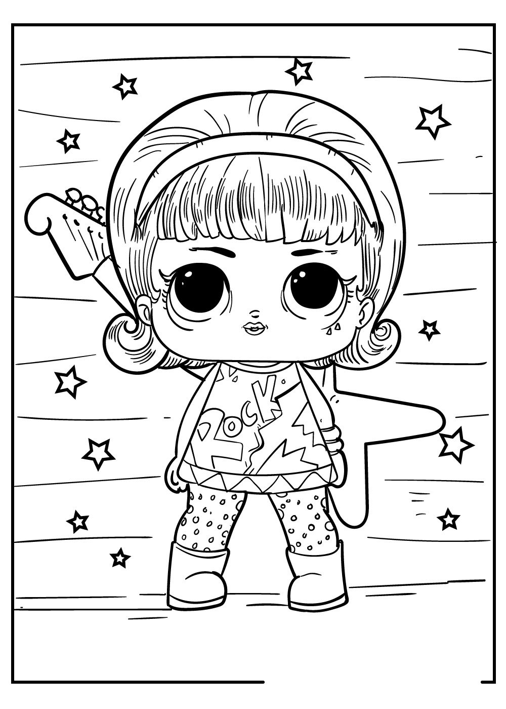 coloring pages for kids lol doll