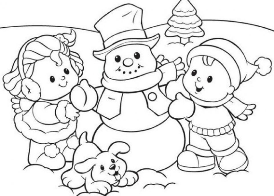 coloring pages for kids winter