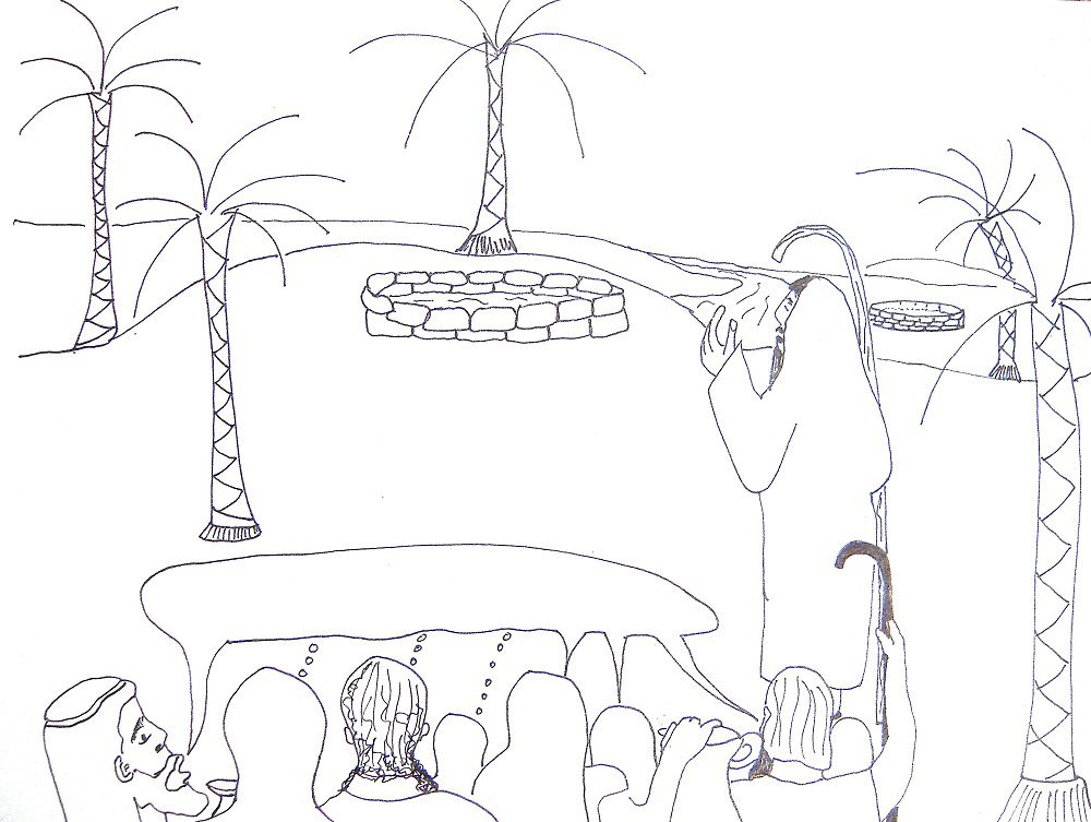 coloring pages for sunday school moses and the water of marah