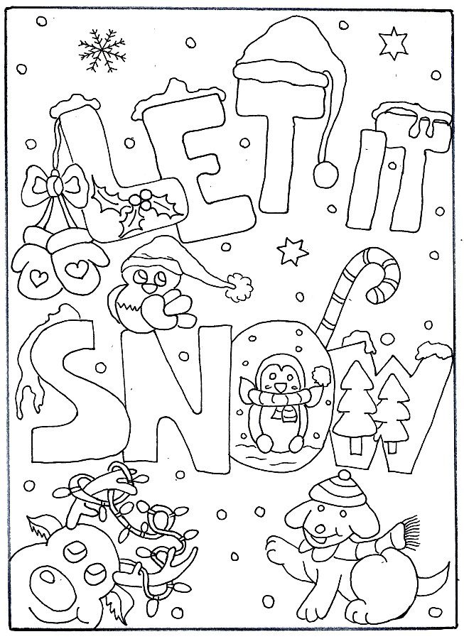 coloring pages for winter for kids
