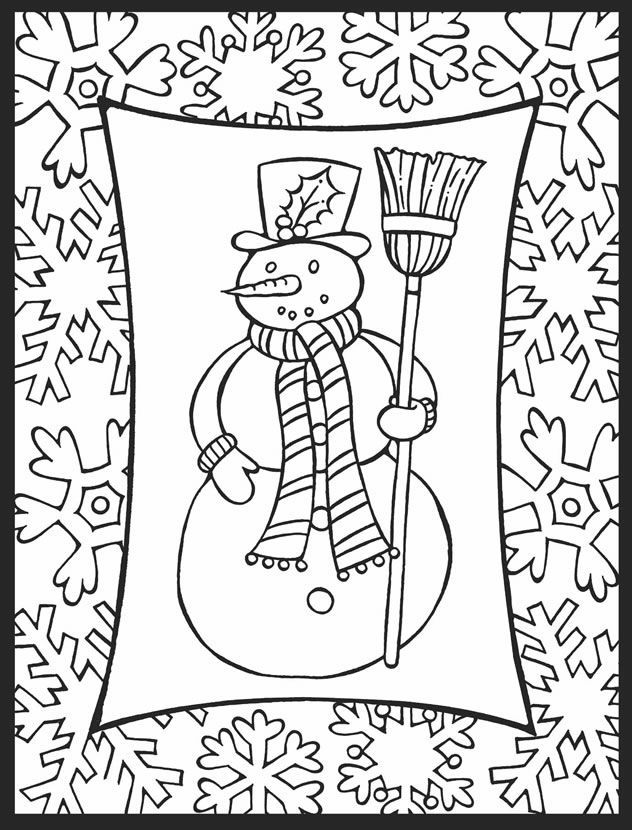 coloring pages for winter holidays print