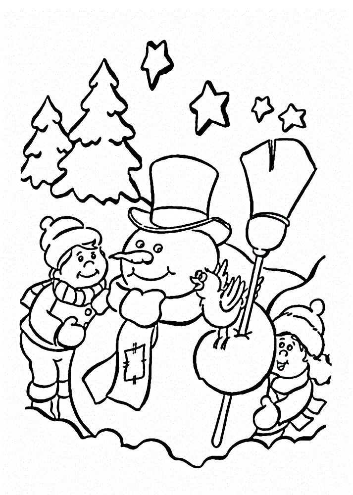 coloring pages for winter holidays