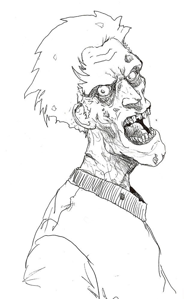 coloring pages fre zombie