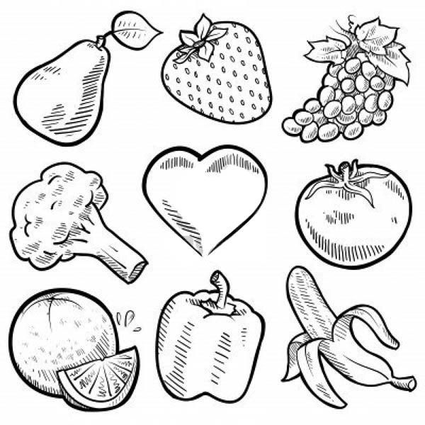 Coloring Pages Fruits and Vegetables