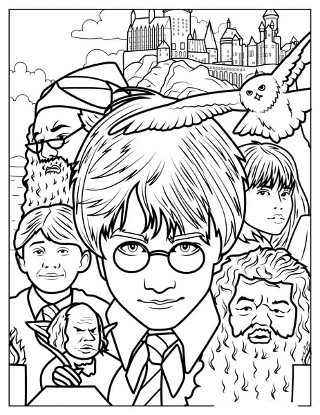 coloring pages harry potter