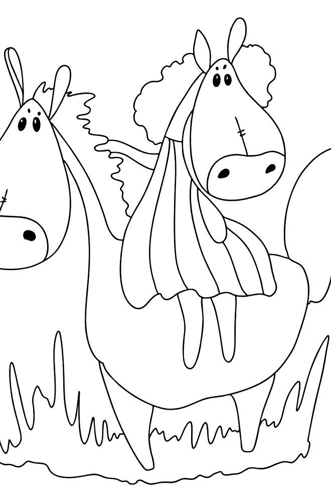 coloring pages horse simple yet complex