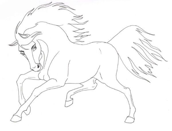 coloring pages horse spirit