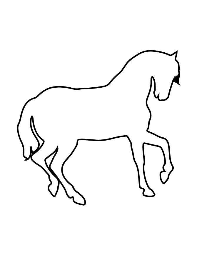 coloring pages horse stencil