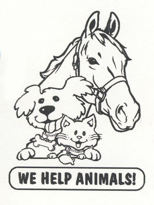 coloring pages kitten and puppy and horse together