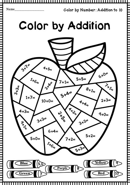 Coloring Pages Math Addition