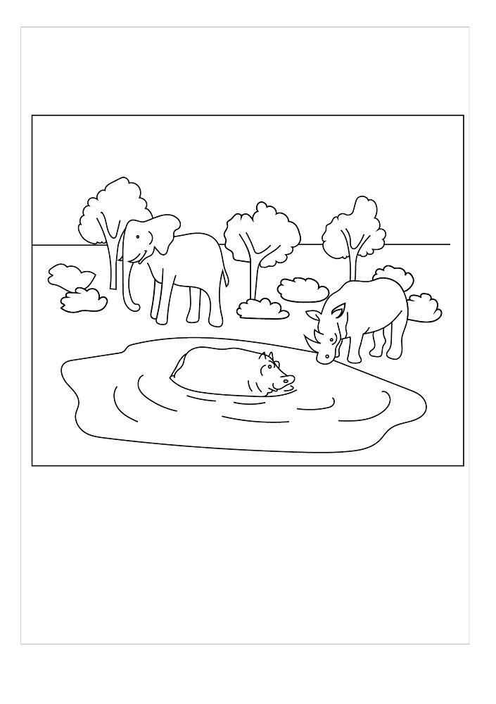 coloring pages natural water holes