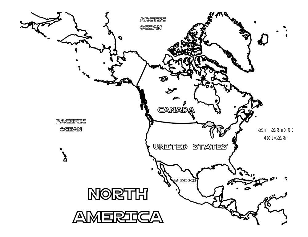 coloring pages north america water forms