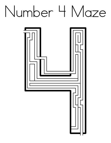 Coloring Pages Number Mazes